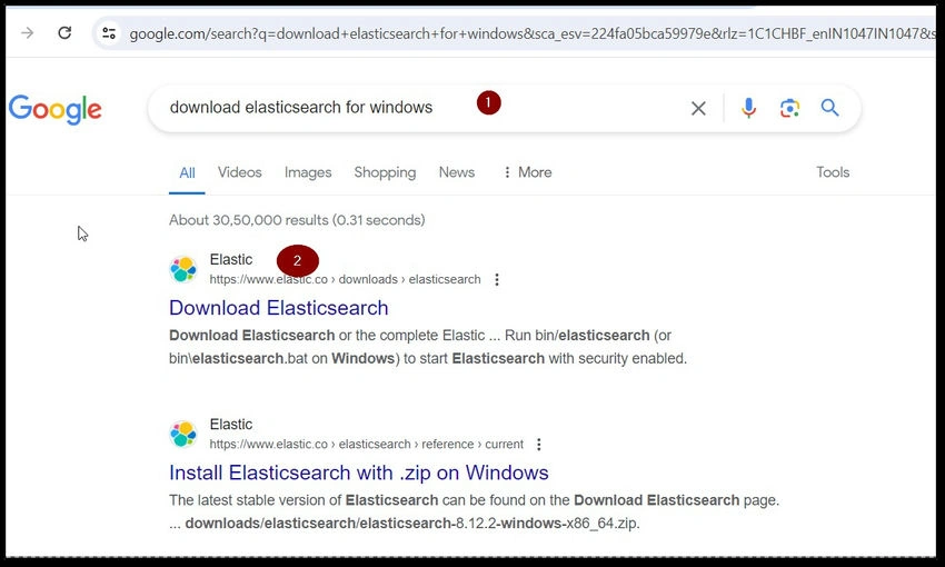 Find elastic search