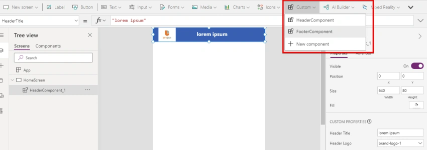 Component in Power Apps