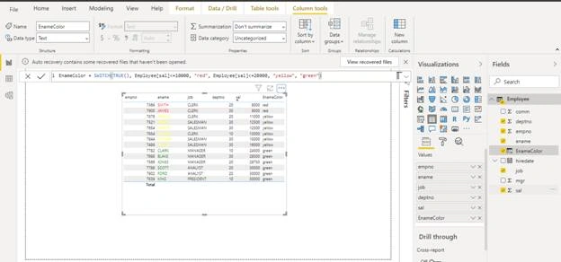 Conditional Formatting By Font Color In Power BI