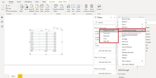 Conditional Formatting With Background Color Of Cell In Power BI