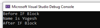 IF Statement Output