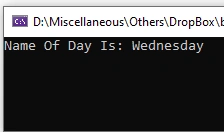 Switch Statement Output