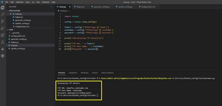Configuration Files in Python