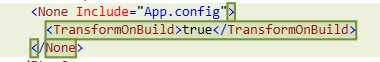 Configuration Transformation (2) - App.Config - SlowCheetah