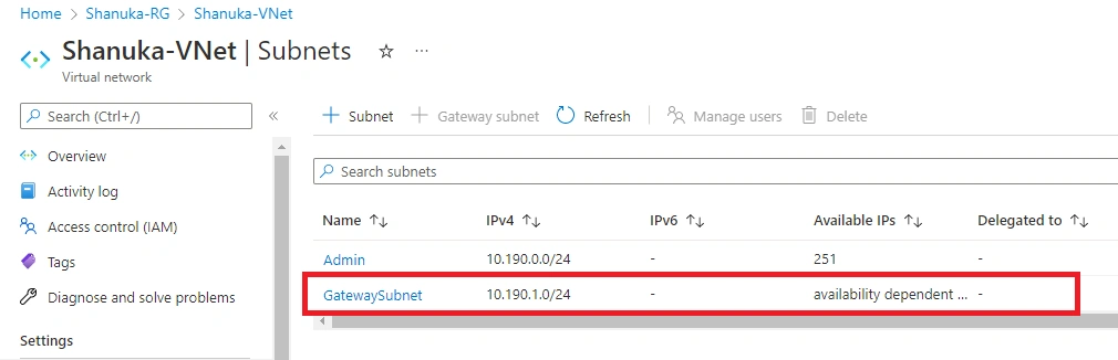 Configure A IPsec Tunnel VNet-To-VNet VPN Gateway