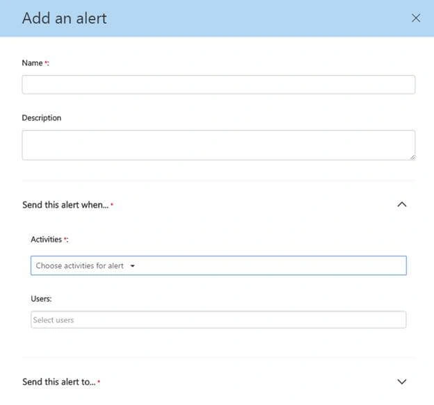 Add an alert