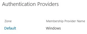 Authentication Providers