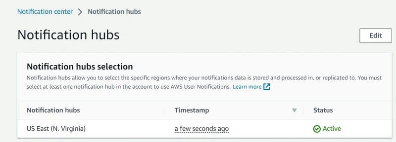 Configure AWS User Notifications