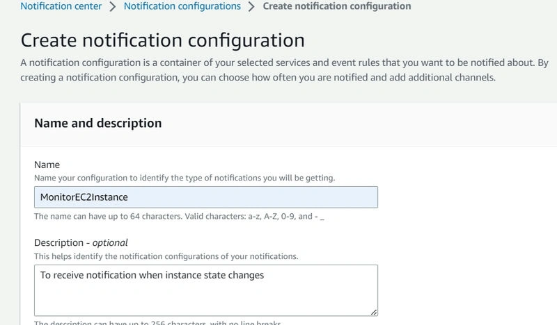 Configure AWS User Notifications