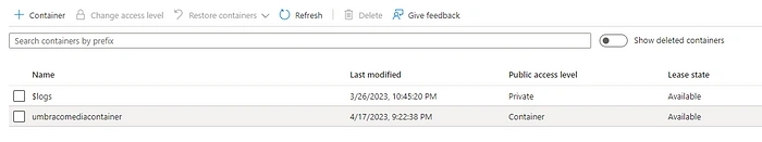 Azure Blob for Umbraco Media