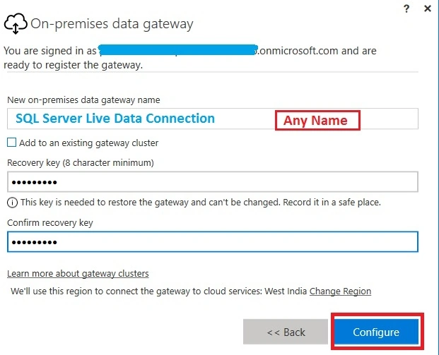 Configure