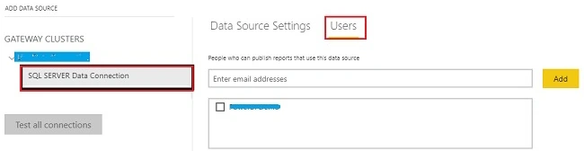 User section