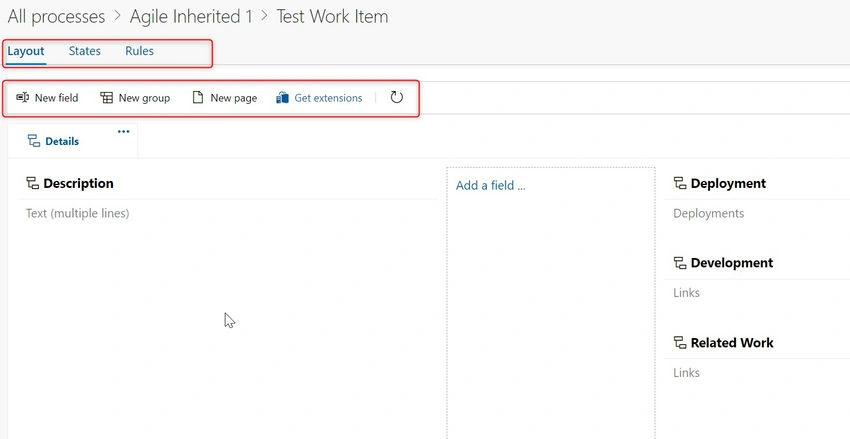 Work item editor