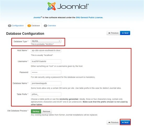 database details