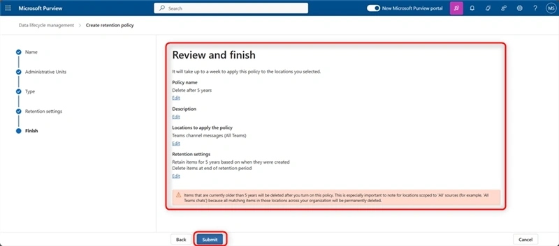Review and finish