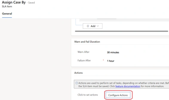 Configure Action