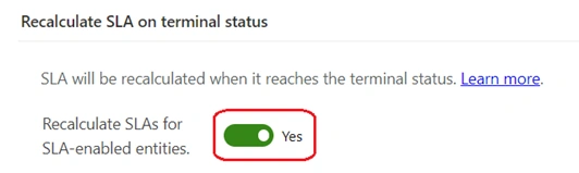Recalculate SLAs 