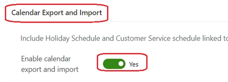 Enable calendar