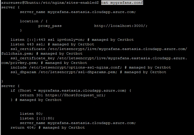 Grafana configuration