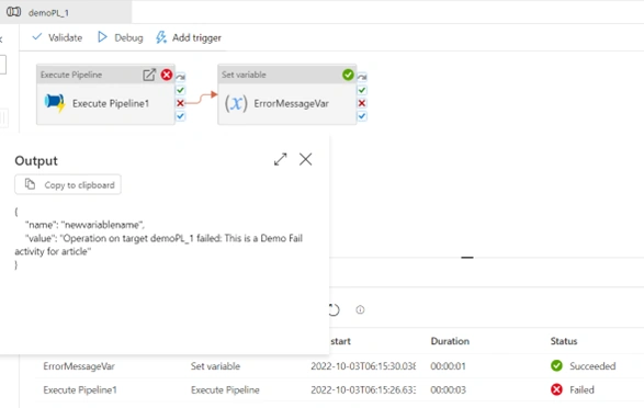 Configuring an ADF Pipeline activity Output to File in ADLS