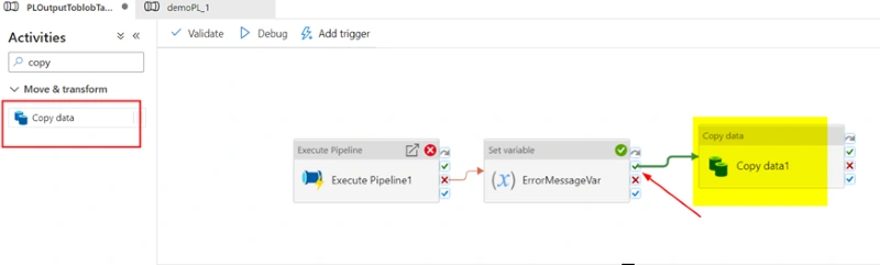 Configuring an ADF Pipeline activity Output to File in ADLS