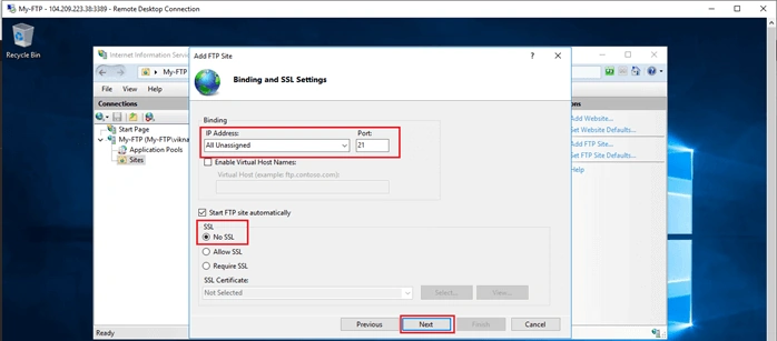 Configuring FTP Server In Microsoft Azure