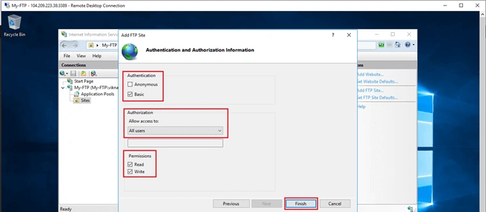 Configuring FTP Server In Microsoft Azure