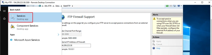 Configuring FTP Server In Microsoft Azure