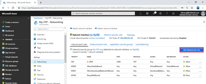 Configuring FTP Server In Microsoft Azure