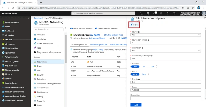 Configuring FTP Server In Microsoft Azure