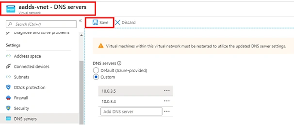 DNS settings