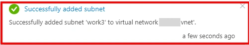Successfully added subnet
