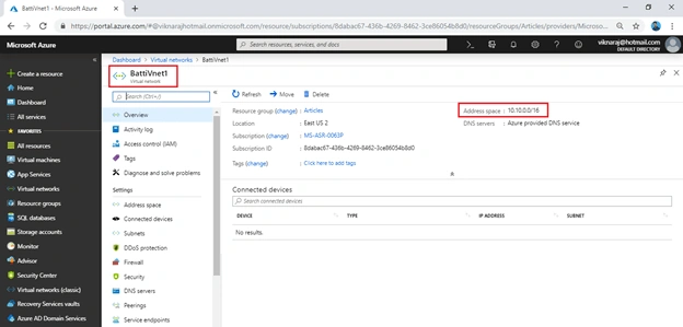 Configuring VNet Peering In Microsoft Azure
