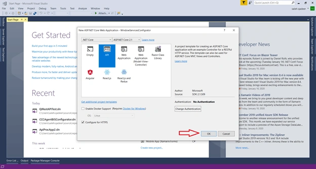 Configuring Window Services Using ASP.NET Core WebAPI And Getting Values From AppSettings