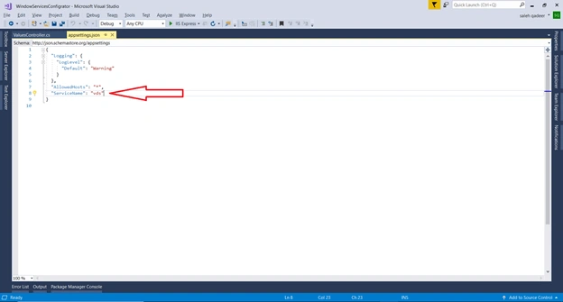 Configuring Window Services Using ASP.NET Core WebAPI And Getting Values From AppSettings