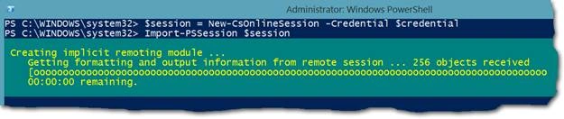 Import-PSSession $sfboSession