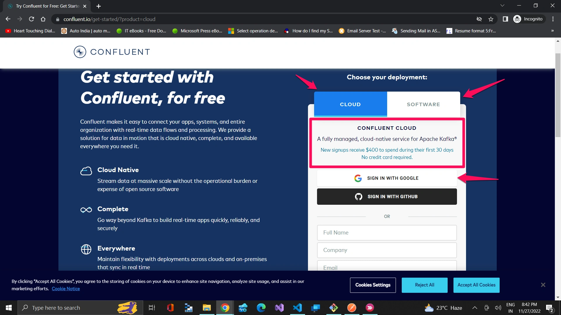 Confluent Apache Kafka Registration PAAS Service