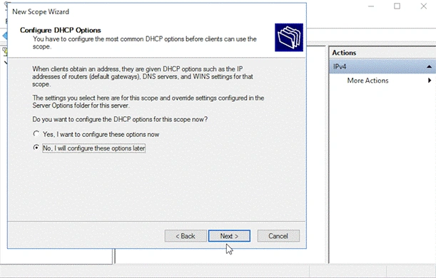 Configure DHCP