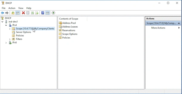 DHCP Scope