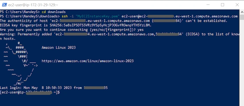 Connect AWS EC2 Instance using SSH