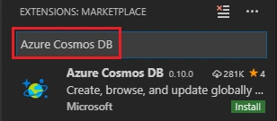 Connect Cosmos DB Local Emulator From Visual Studio Code