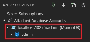 Connect Cosmos DB Local Emulator From Visual Studio Code