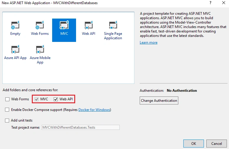 Connect MS SQL, MongoDB And MySQL Databases From Same MVC App Using Dependency Injection