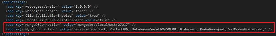 Connect MS SQL, MongoDB And MySQL Databases From Same MVC App Using Dependency Injection