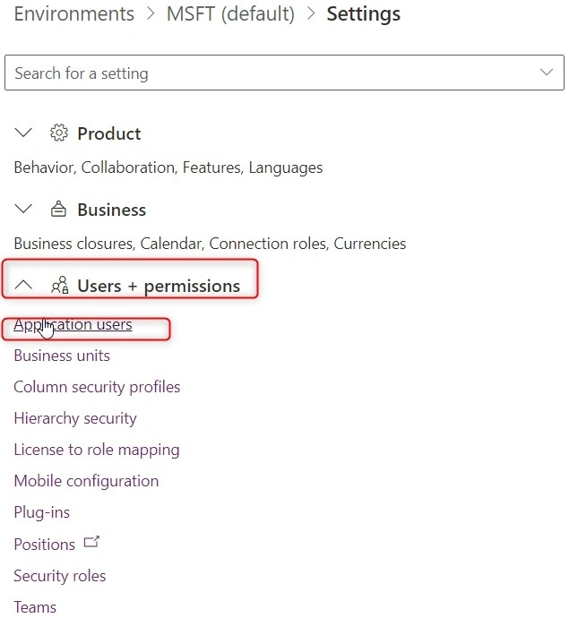 Application users