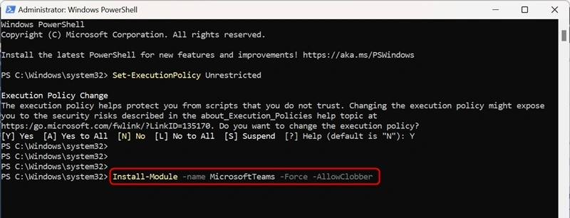 Install module