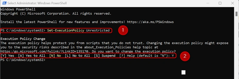 Windows Powershell CMD