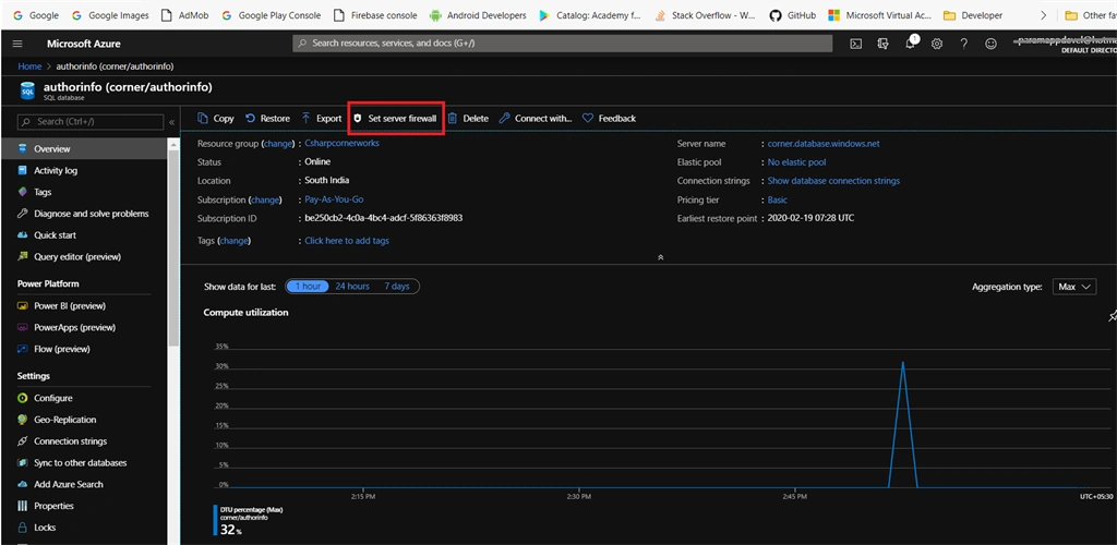 Connecting Azure SQL Database In Visual Studio Code