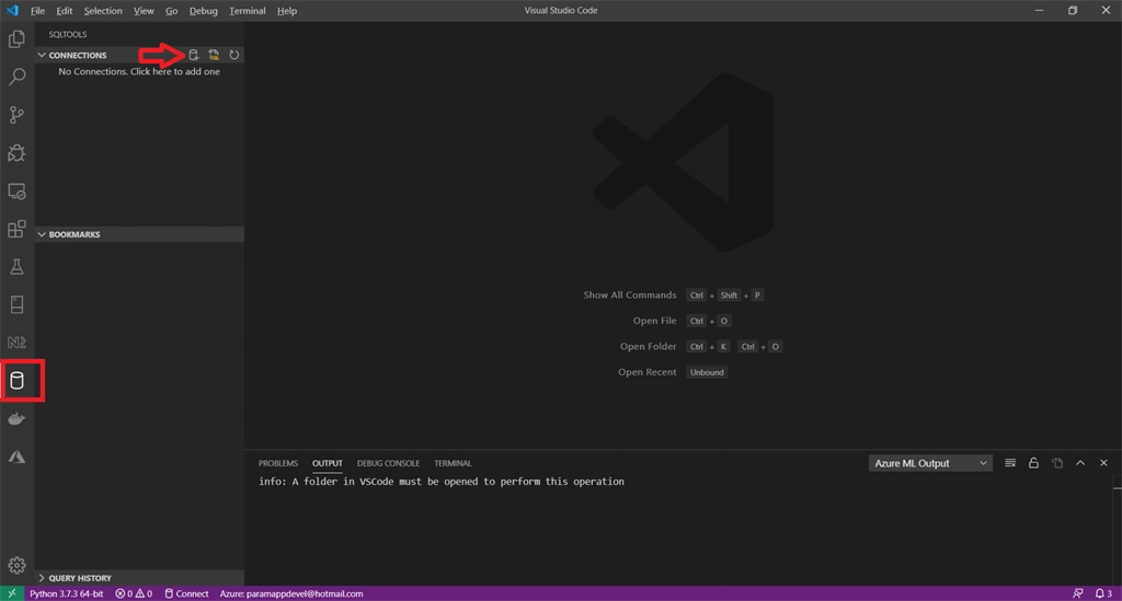 Connecting Azure SQL Database In Visual Studio Code