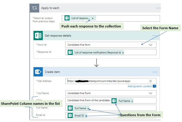 How To Collect MS Forms Data In Sharepoint Using MS Flow